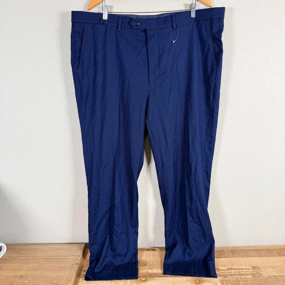 Nautica Active Stretch Suit Mens 48R Jacket 44Wx30L Pants Navy Blue Textured NWT